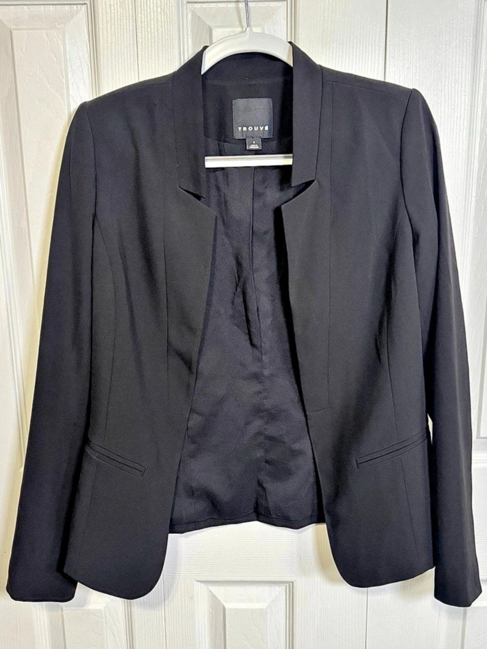 Trouvé Black Tailored Open Front Blazer Small